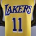 75th Anniversary IRVING #11 Los Angeles Lakers Yellow NBA Jersey-8383142