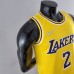 75th Anniversary IRVING #2 Los Angeles Lakers Yellow NBA Jersey-4540556