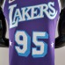 2022 75th Anniversary TOSCANO #95 Los Angeles Lakers City Edition Purple NBA Jersey-9221916