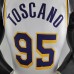 75th Anniversary TOSCANO #95 Los Angeles Lakers White NBA Jersey-6161453