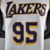 75th Anniversary TOSCANO #95 Los Angeles Lakers White NBA Jersey-6161453