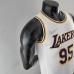 75th Anniversary TOSCANO #95 Los Angeles Lakers White NBA Jersey-6161453