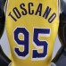 75th Anniversary TOSCANO #95 Los Angeles Lakers Yellow NBA Jersey-4148365