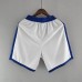 Golden State Warriors NBA Shorts White Blue Trim-3807141