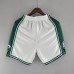 2022 Dallas Mavericks Urban Edition NBA Shorts White Green Trim-9452359
