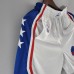 75th Anniversary Philadelphia 76ers NBA Shorts White Blue Trim-4056608