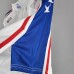 75th Anniversary Philadelphia 76ers NBA Shorts White Blue Trim-4056608