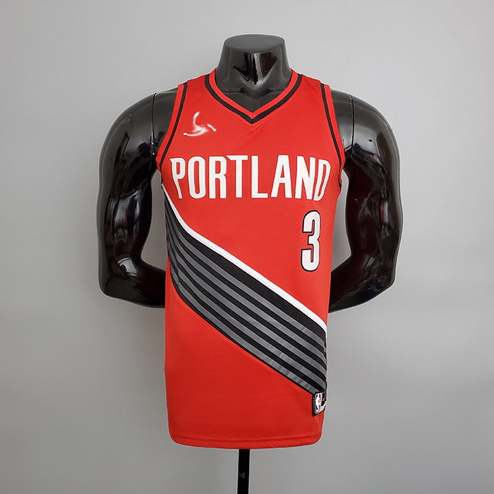Trail Blazers McCollum #3 (JORDAN Model) Red NBA Jersey-8545330