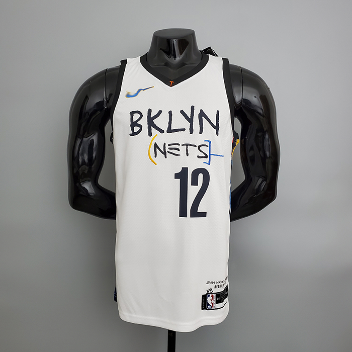 Brooklyn Nets Harris #12 graffiti (white) NBA jersey-4336940