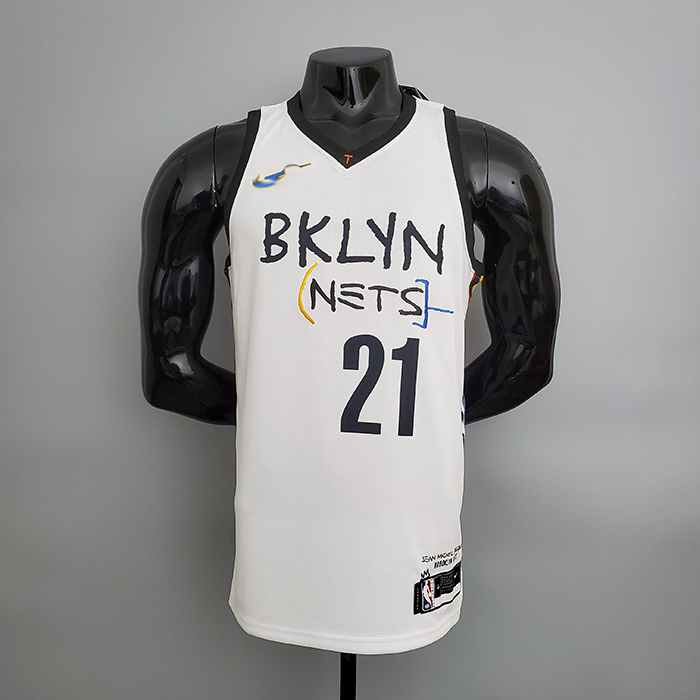 Brooklyn Nets Aldridge #21 graffiti (white) NBA jersey-2626933