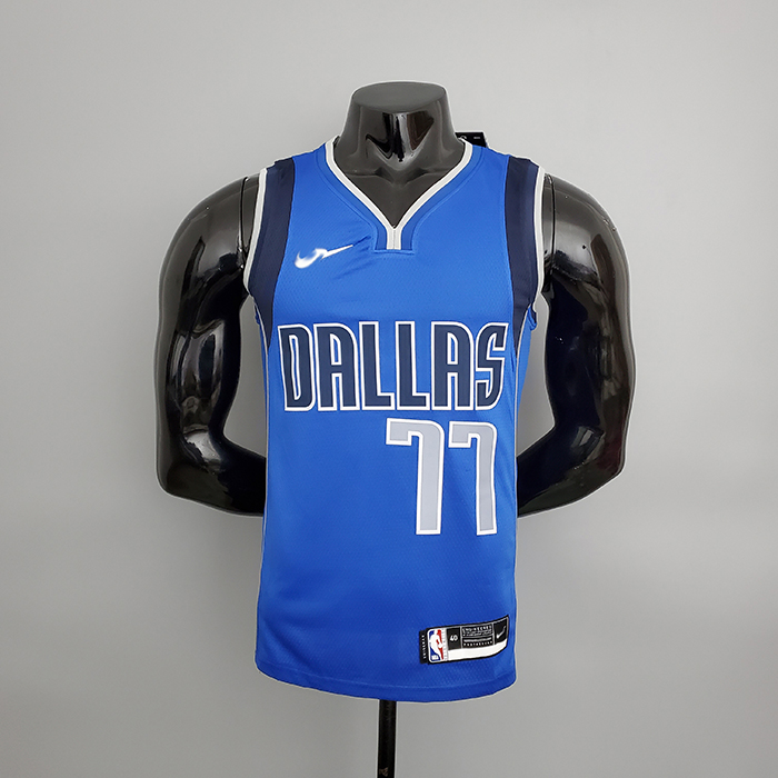 Lone Ranger Doncic#77 Blue NBA Jersey-5605581