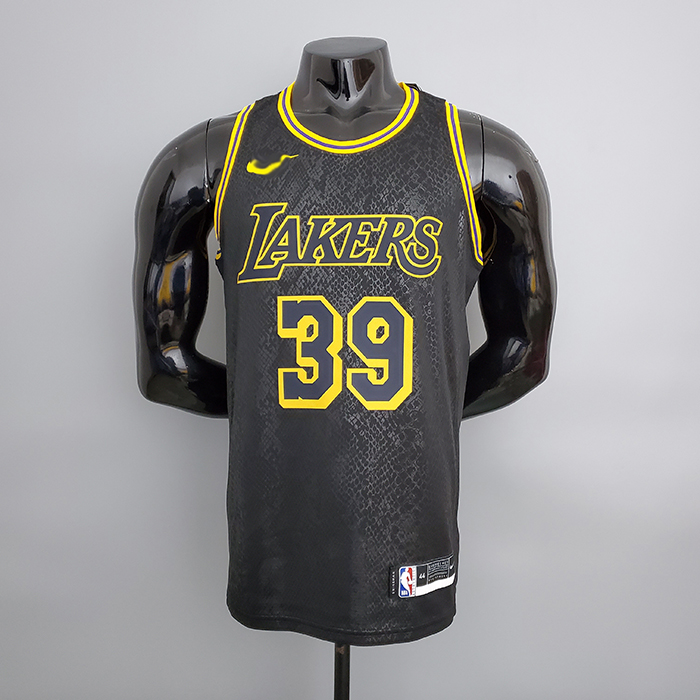 Los Angeles Lakers Howard#39 Snake Print Black NBA Jersey-8499699
