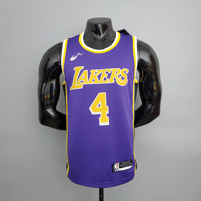 Los Angeles Lakers Rondo#4 Crew Neck Purple (Flyers) NBA Jersey-9685910