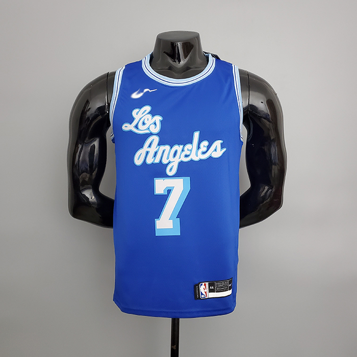 Los Angeles Lakers 2021 Anthony#7 Retro Blue NBA Jersey-2906461
