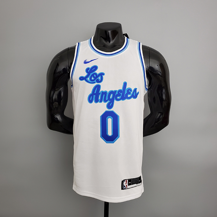 Los Angeles Lakers Westbrook#0 Latin Night (High Head) White NBA Jersey-3643879