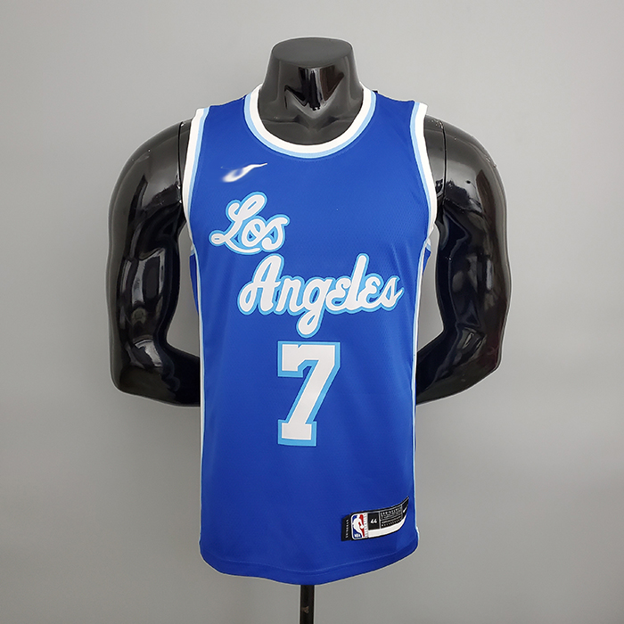 Los Angeles Lakers Anthony#7 Latin Night (High Head) Blue NBA Jersey-6489875