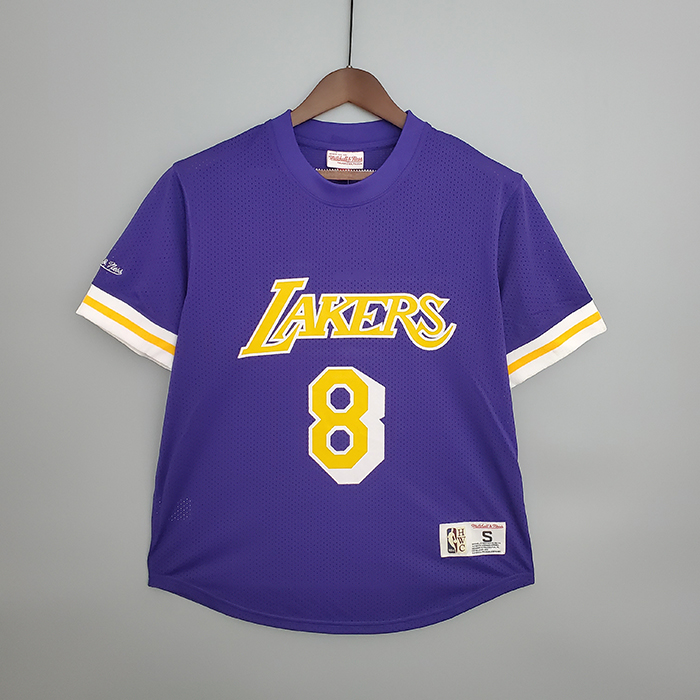 Mitchellness Los Angeles Lakers Purple No. 8 BRYANT Retro Mesh Short Sleeve-7134936