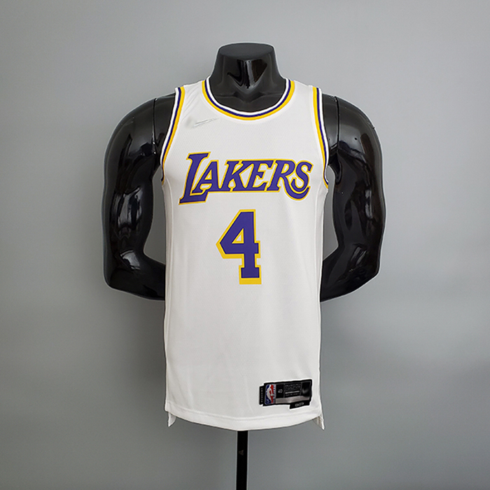 75th Anniversary Lakers White NBA Jersey #4 White NBA Jersey-6256915