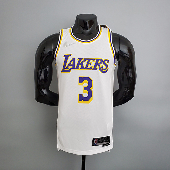 75th Anniversary Lakers White NBA Jersey #3 White NBA Jersey-2307446