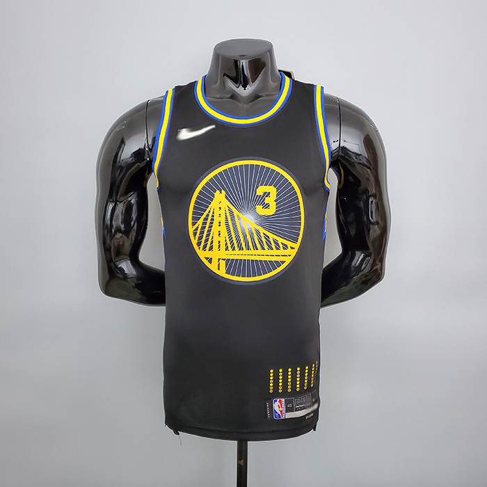 2022 75th Anniversary Poole #3 Warriors City Edition Black NBA Jersey-132477