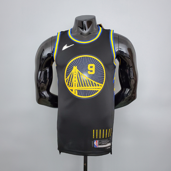 2022 75th Anniversary Iguodala #9 Warriors City Edition Black NBA Jersey-5078061