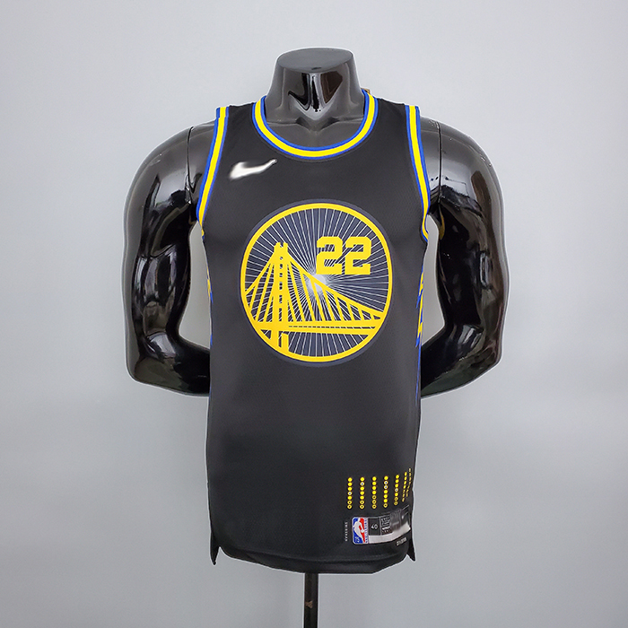 2022 75th Anniversary Wiggins #22 Warriors City Edition Black NBA Jersey-2305274