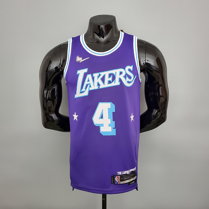 2022 75th Anniversary Howard #4 Lakers City Edition Purple NBA Jersey-8844371