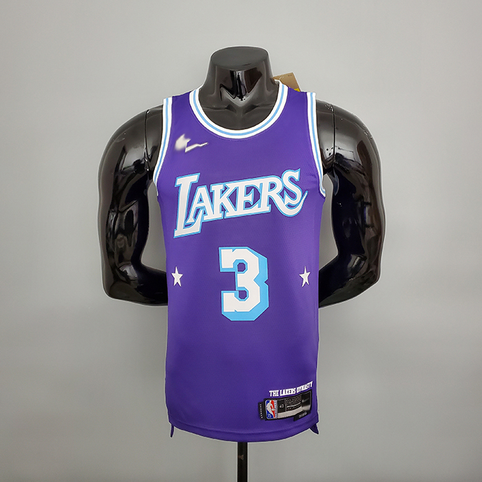 2022 75th Anniversary Howard #3 Lakers City Edition Purple NBA Jersey-1381478