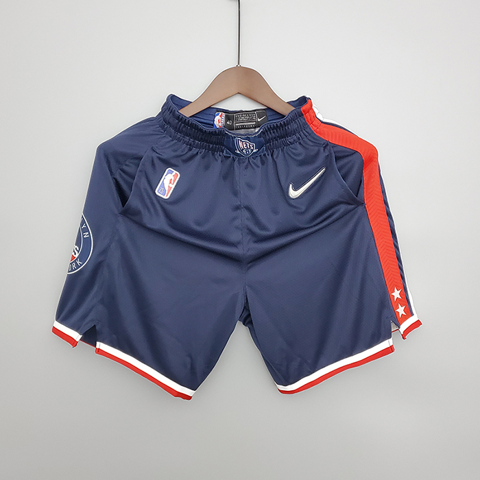 2022 season Brooklyn Nets City Edition Royal Blue NBA Shorts-3936396