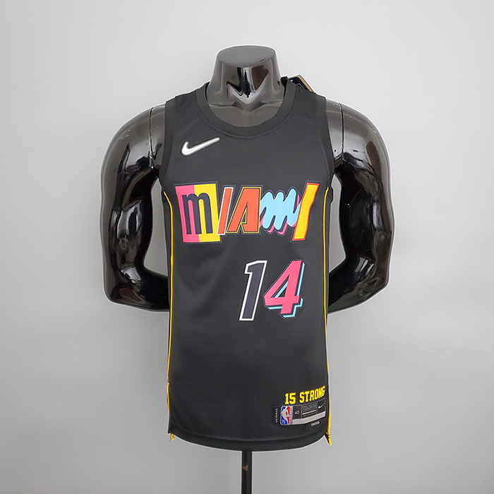 2022 Season herro#14 Miami Heat City Edition Black NBA Jersey-9015841