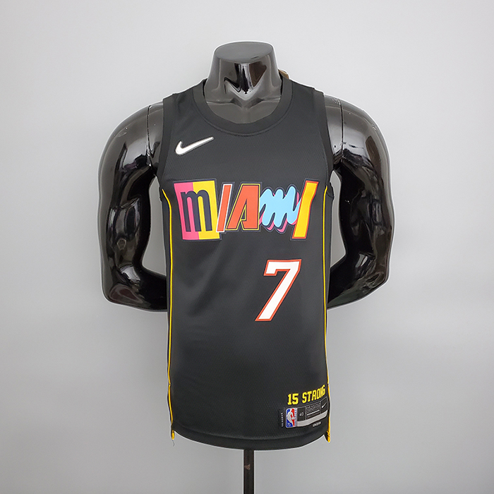 2022 Season herro#7 Miami Heat City Edition Black NBA Jersey-263958