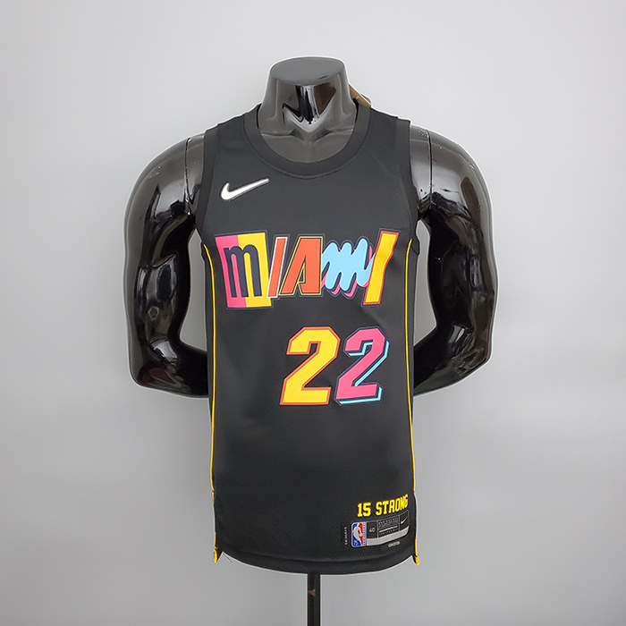 2022 Season herro#22 Miami Heat City Edition Black NBA Jersey-601127