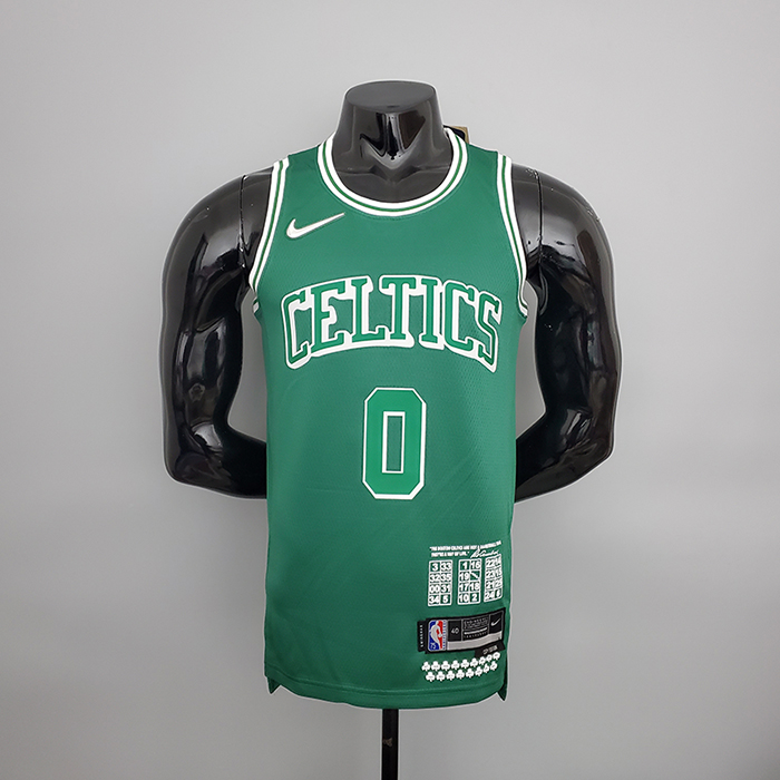2022 season Tatum #0 Boston Celtics Teltes City Edition Green NBA Jersey-7959666