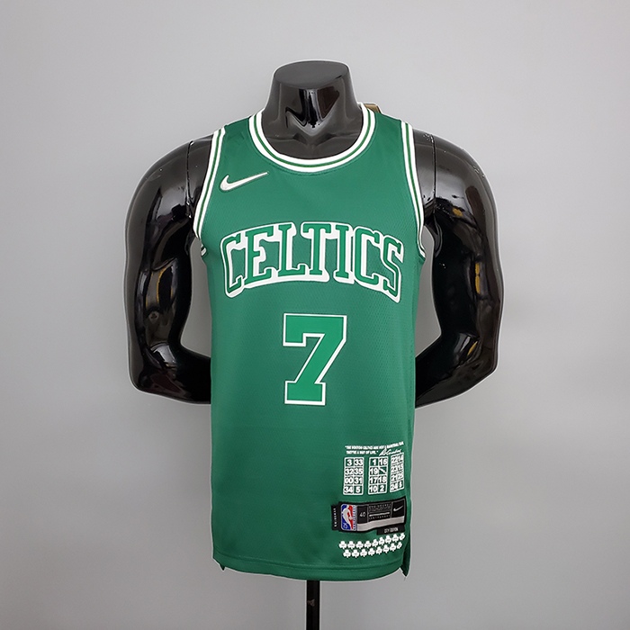 2022 season Brown#7 Boston Celtics Teltes City Edition Green NBA Jersey-316382