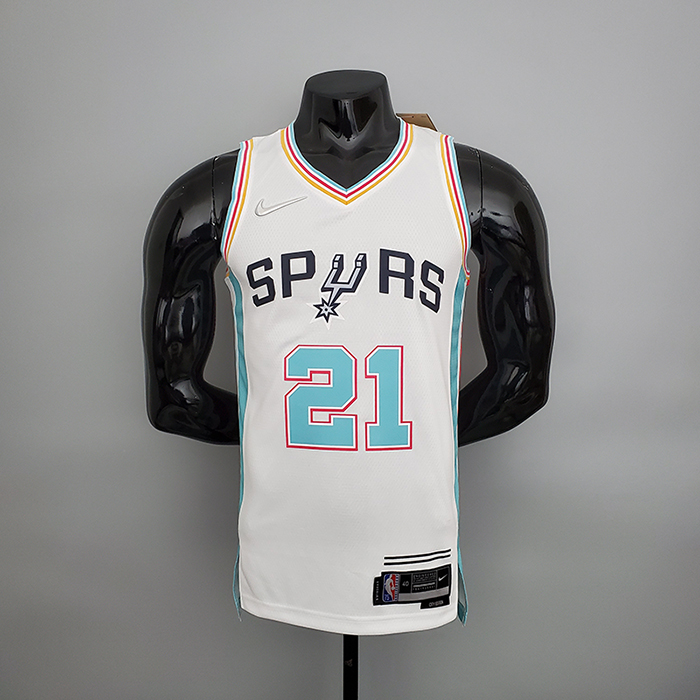2022 Season Duncan #21 San Antonio Spurs City Edition White NBA Jersey-689658