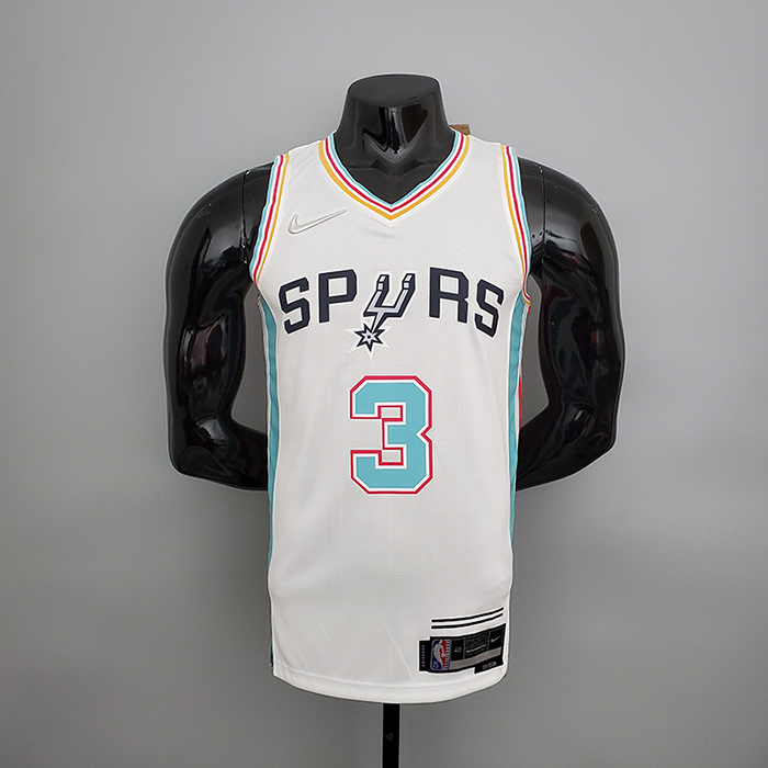 2022 Season Johnson #3 San Antonio Spurs City Edition White NBA Jersey-9191203