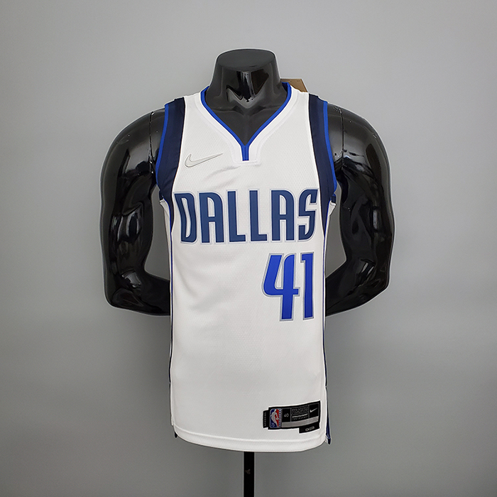 75th Anniversary Nowitzki #41 Lone Ranger White NBA Jersey-5465605