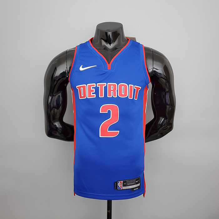 75th Anniversary Cunningham #2 Detroit Pistons Blue NBA Jersey-5207558