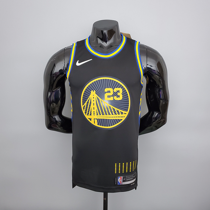 2022 75th Anniversary green#23 Golden State Warriors City Edition Black NBA Jersey-7589555