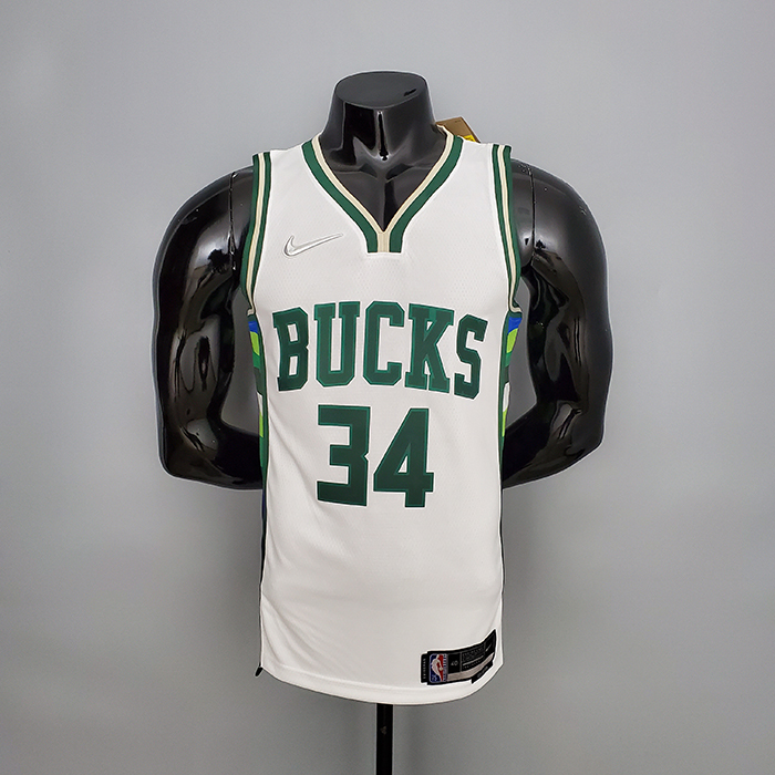 2022 ANTETOKOUNMPO#34 Milwaukee Bucks White NBA Jersey-8084097