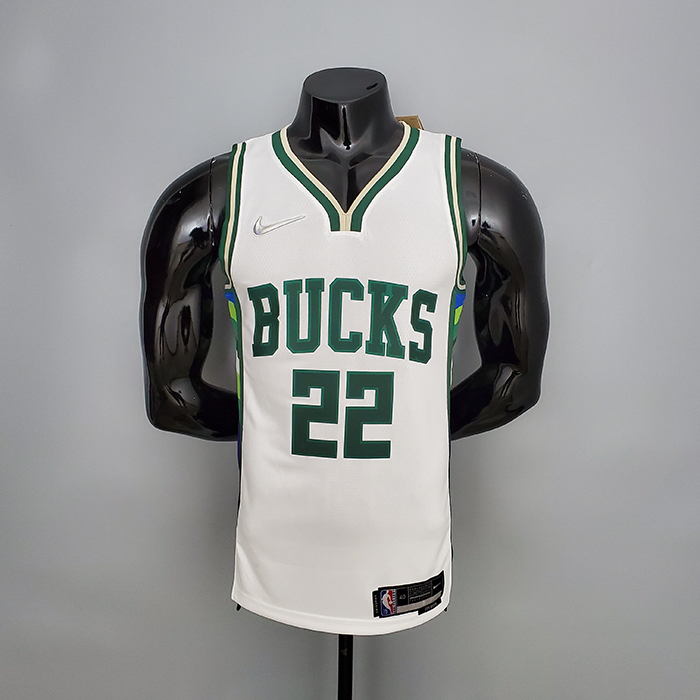 2022 Middleton #22 Milwaukee Bucks White NBA Jersey-412137