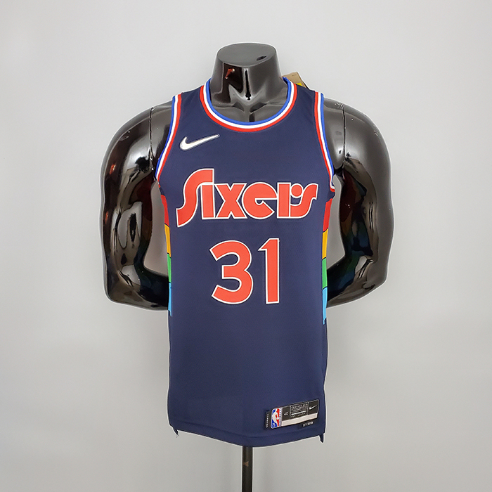 2022 Curry#31 Philadelphia 76ers Royal Blue NBA Jersey-7439754