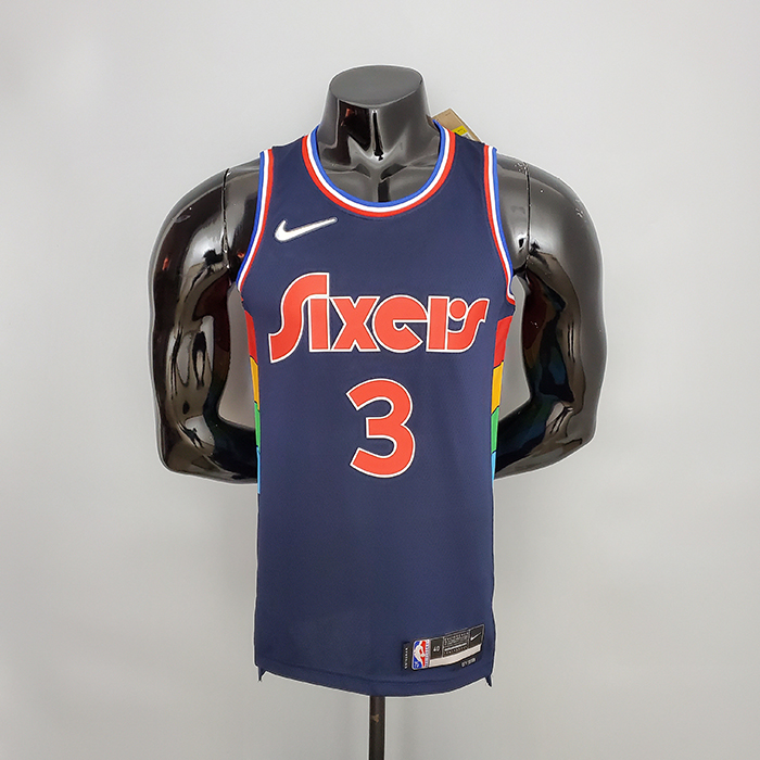 2022 Iverson#3 Philadelphia 76ers Royal Blue NBA Jersey-9788650