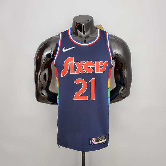 2022 Embiid #21 Philadelphia 76ers Royal Blue NBA Jersey-9937865