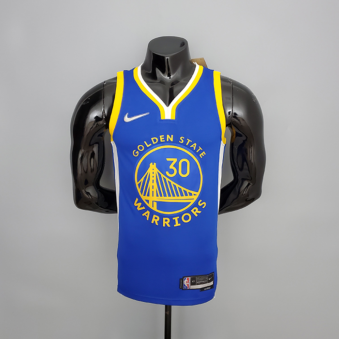 75th Anniversary GURRY#30 Golden State Warriors Blue NBA Jersey-8915476
