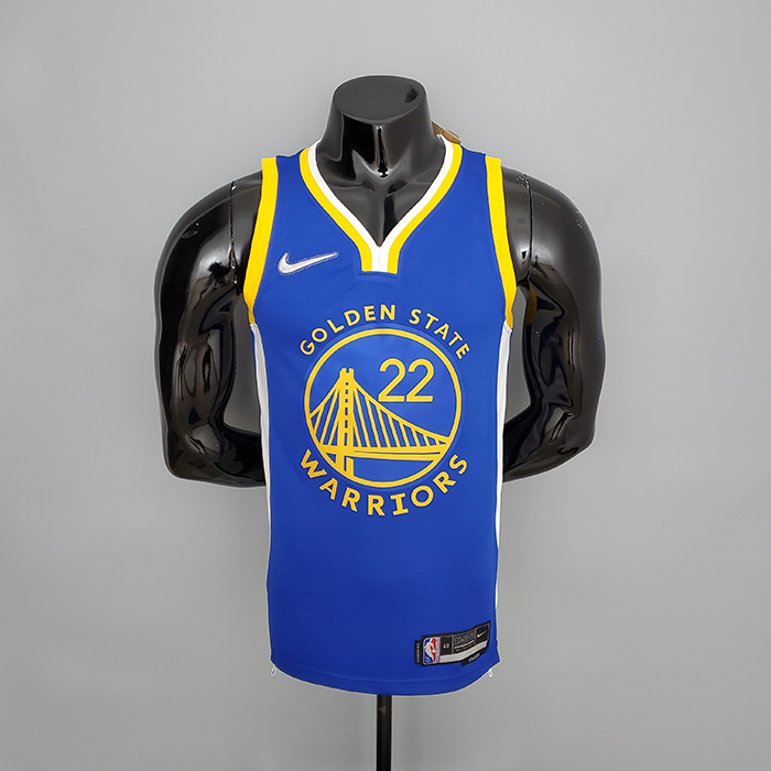 75th Anniversary WIGGINS#22 Golden State Warriors Blue NBA Jersey-8562103