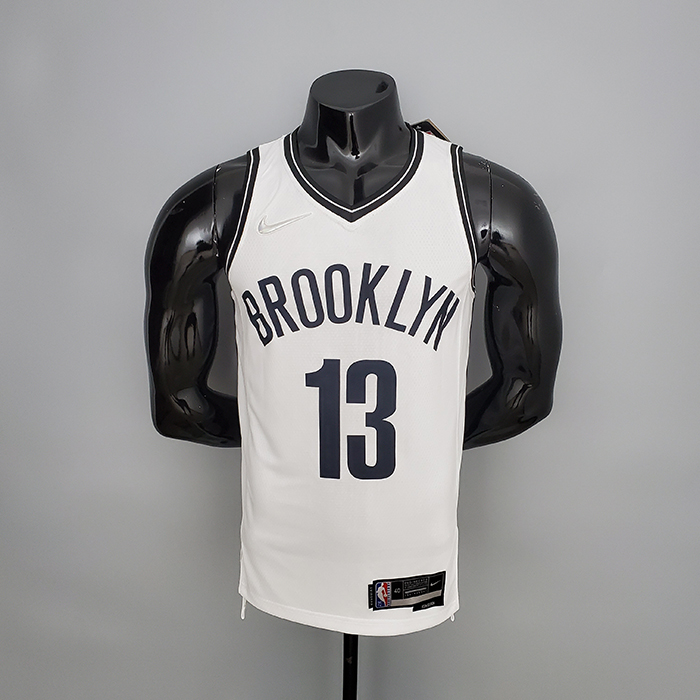 75th Anniversary Harden #13 Brooklyn Nets White NBA Jersey-5102302