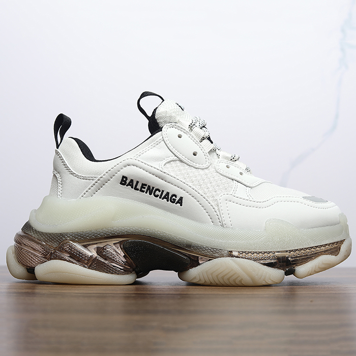 Balenciaga Triple S Sneaker 17FW ins Running Shoes-White/Gold-9719050