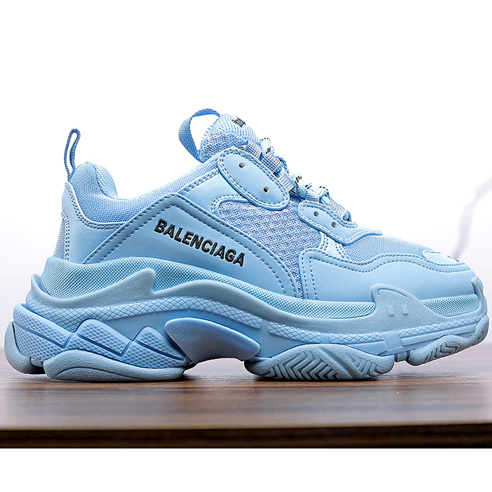 Balenciaga Triple S Sneaker 17FW ins Running Shoes-Light Blue-4358429