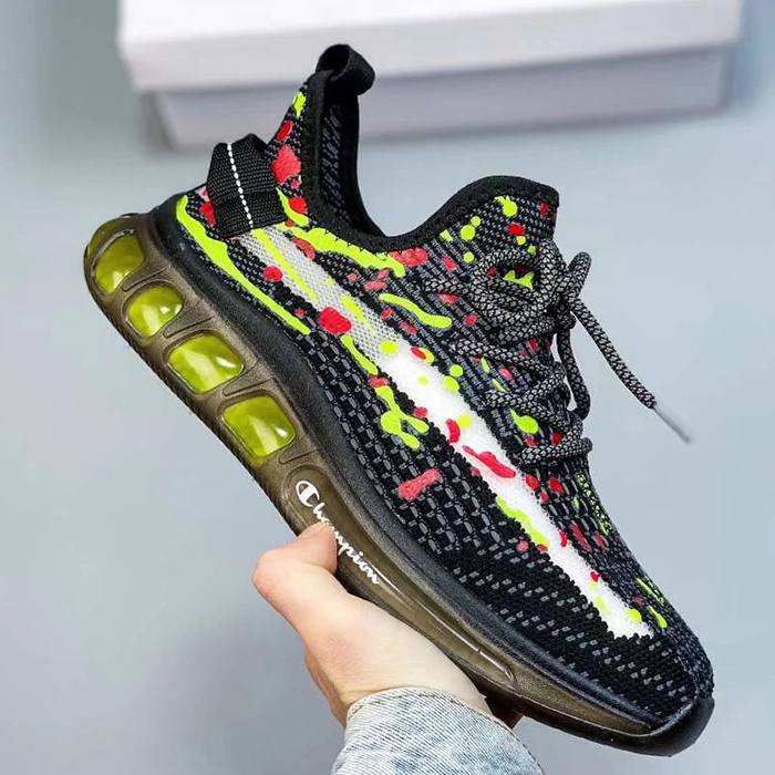 Kanye Yeezy Boost Cabinet Clunky Sneaker ulzzang ins Running Shoes-Black/Green-3013050